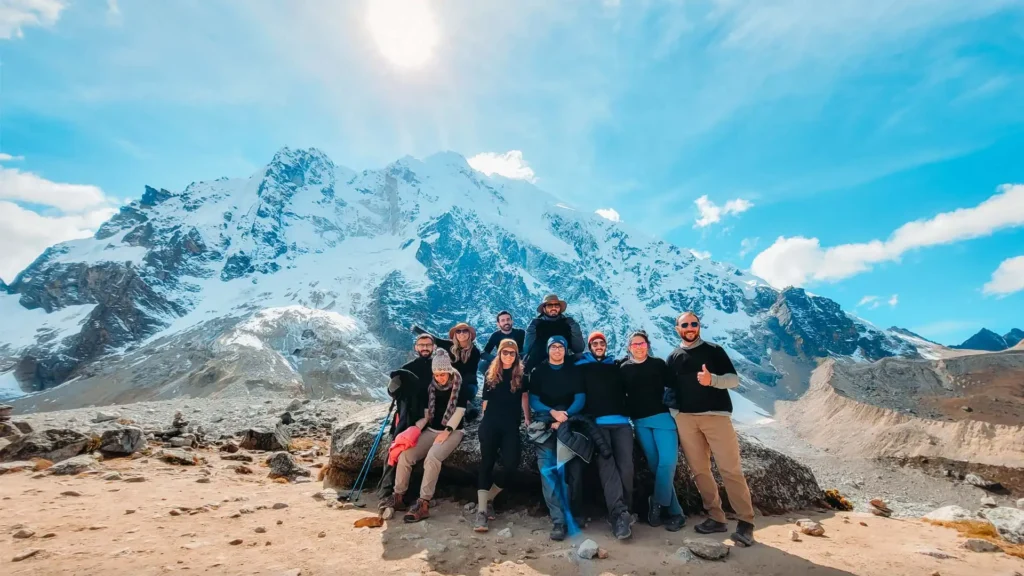 Adventure tourism Peru trekking on the Salkantay route
