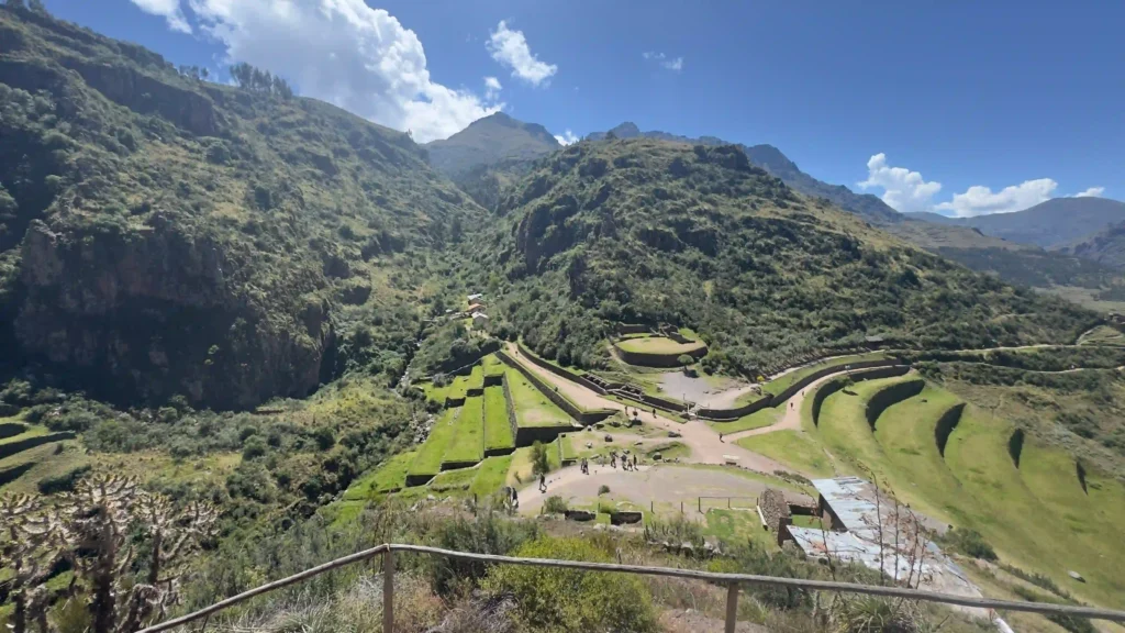 Archaeological terraces of Ollantaytambo in the Sacred Valley of the Incas